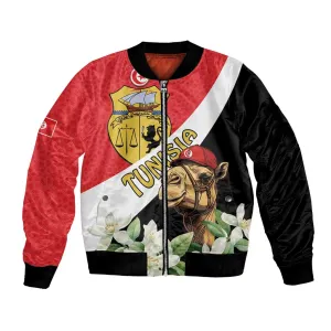 Personalized Afro Tunisia Bomber Jacket Camelus Dromedarius With Jasmine LT15