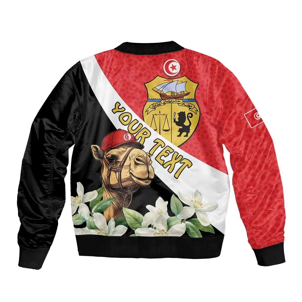 Personalized Afro Tunisia Bomber Jacket Camelus Dromedarius With Jasmine LT15