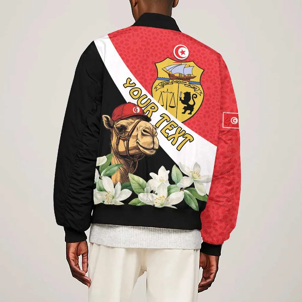 Personalized Afro Tunisia Bomber Jacket Camelus Dromedarius With Jasmine LT15
