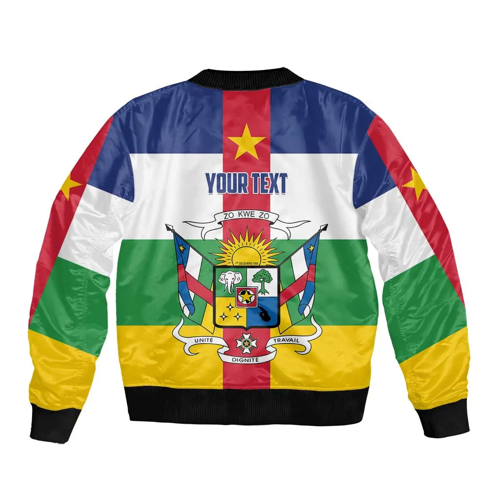 Personalized Central African Republic Bomber Jacket African Zo Kwe Zo LT01