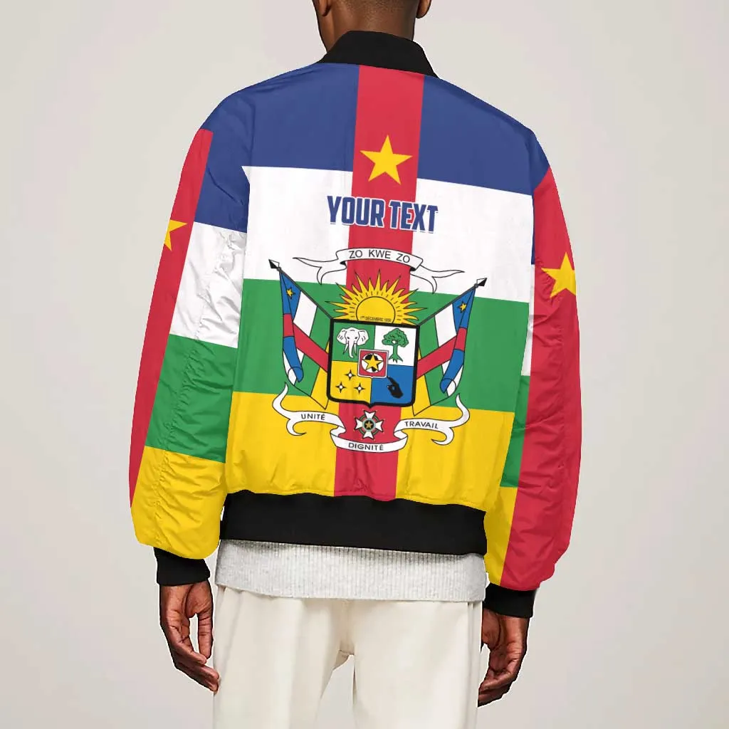 Personalized Central African Republic Bomber Jacket African Zo Kwe Zo LT01