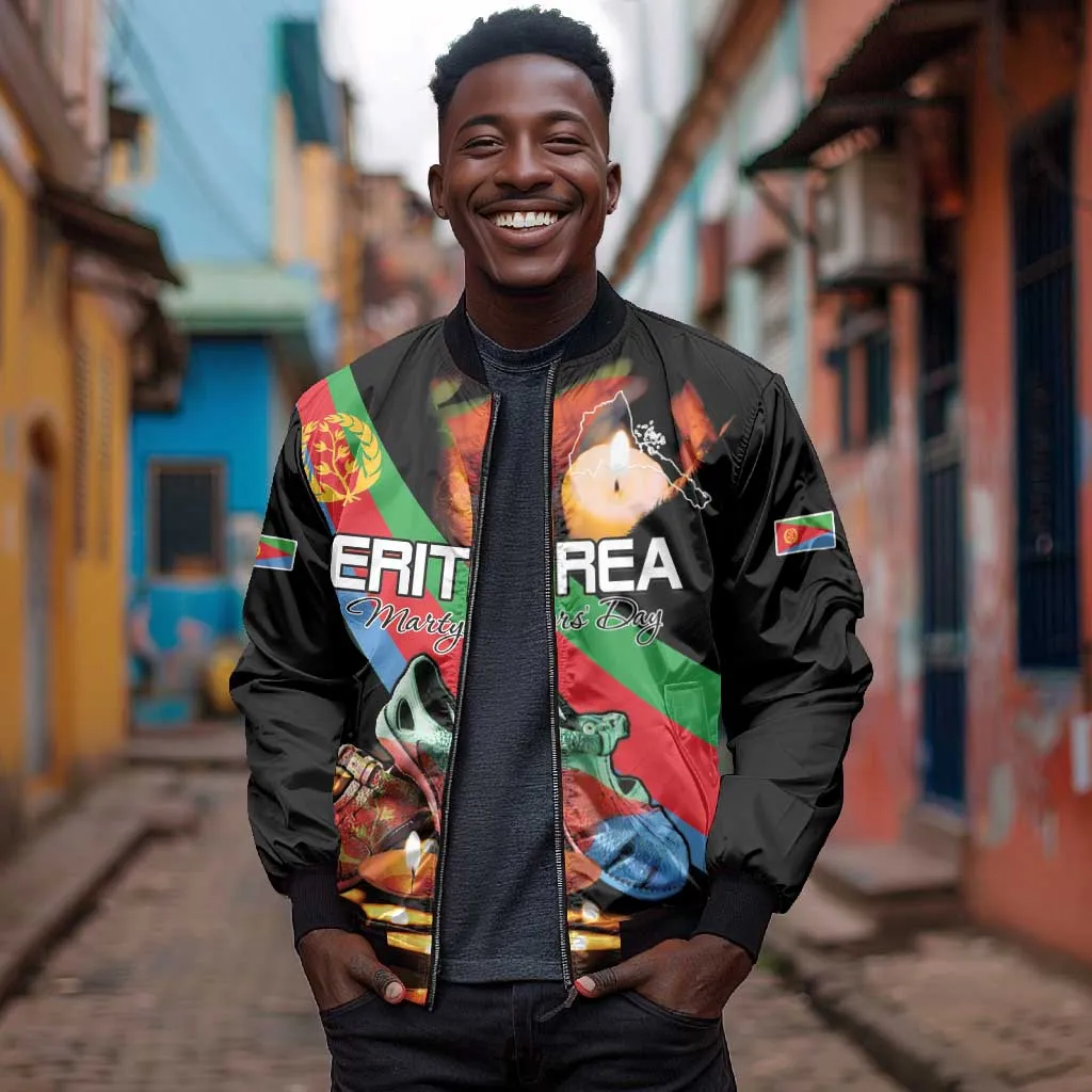 Personalized Eritrea Martyrs Day Bomber Jacket Candlelight Vigil Remembering Our Heroes LT15