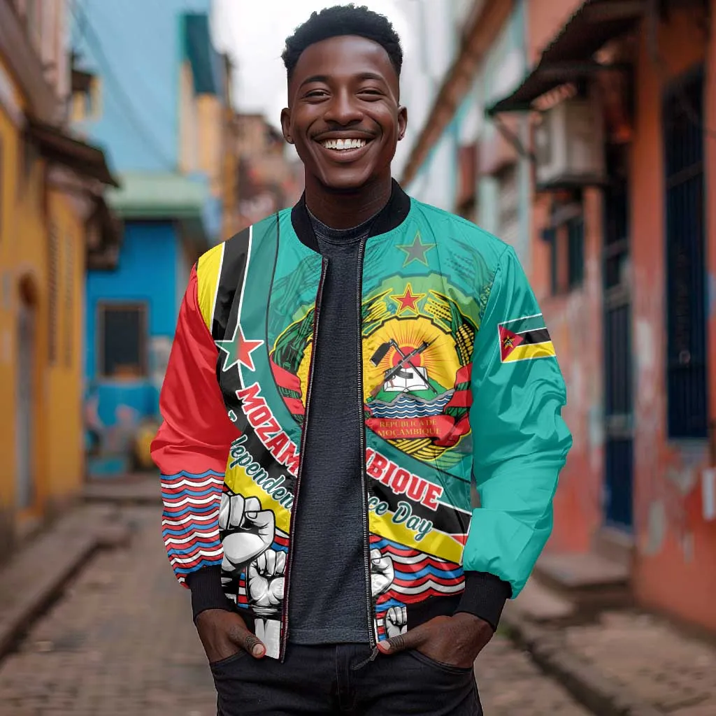 Personalized Mozambique Independence Day Bomber Jacket - June 25, Mozambiki Emblem LT01