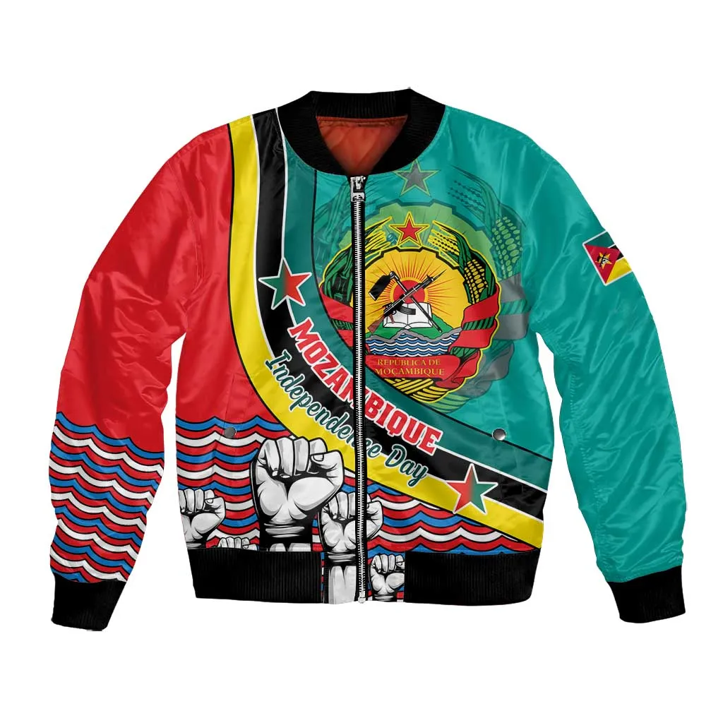 Personalized Mozambique Independence Day Bomber Jacket - June 25, Mozambiki Emblem LT01
