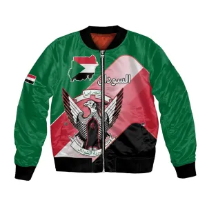 Personalized Sudan Bomber Jacket Coat Of Arms Flag Style LT15