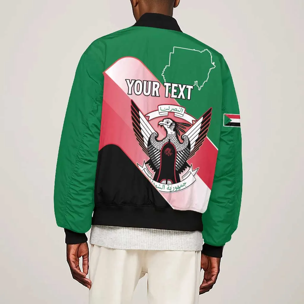 Personalized Sudan Bomber Jacket Coat Of Arms Flag Style LT15