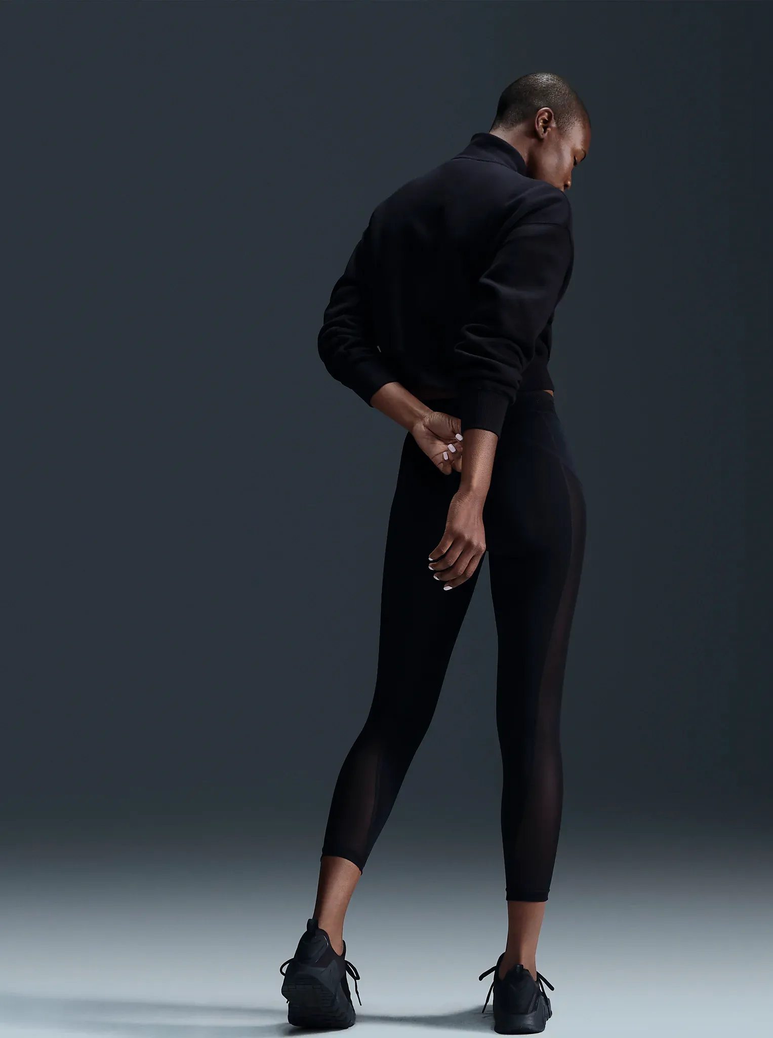 Phoenix Fleece Oversized 1/2-Zip Crop Sweatshirt