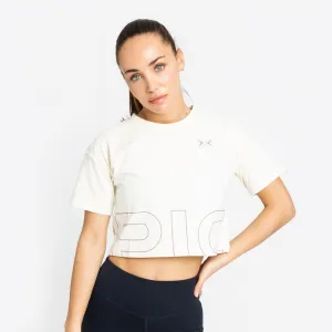 Picsil Women's Crop Tank - Large White