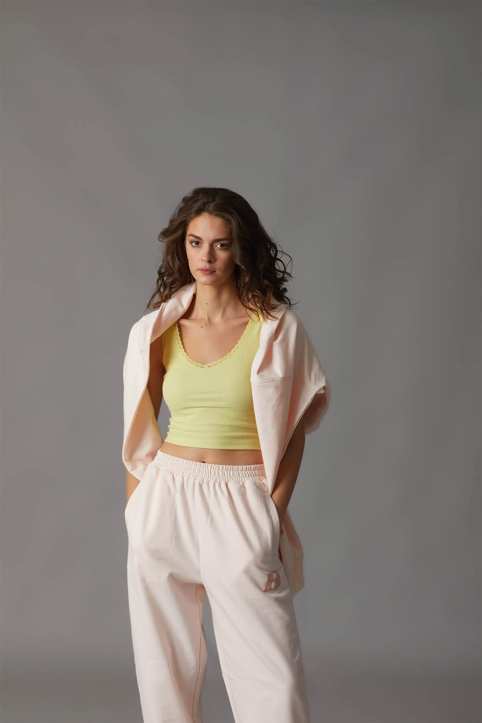 Pink Crop Hoodie