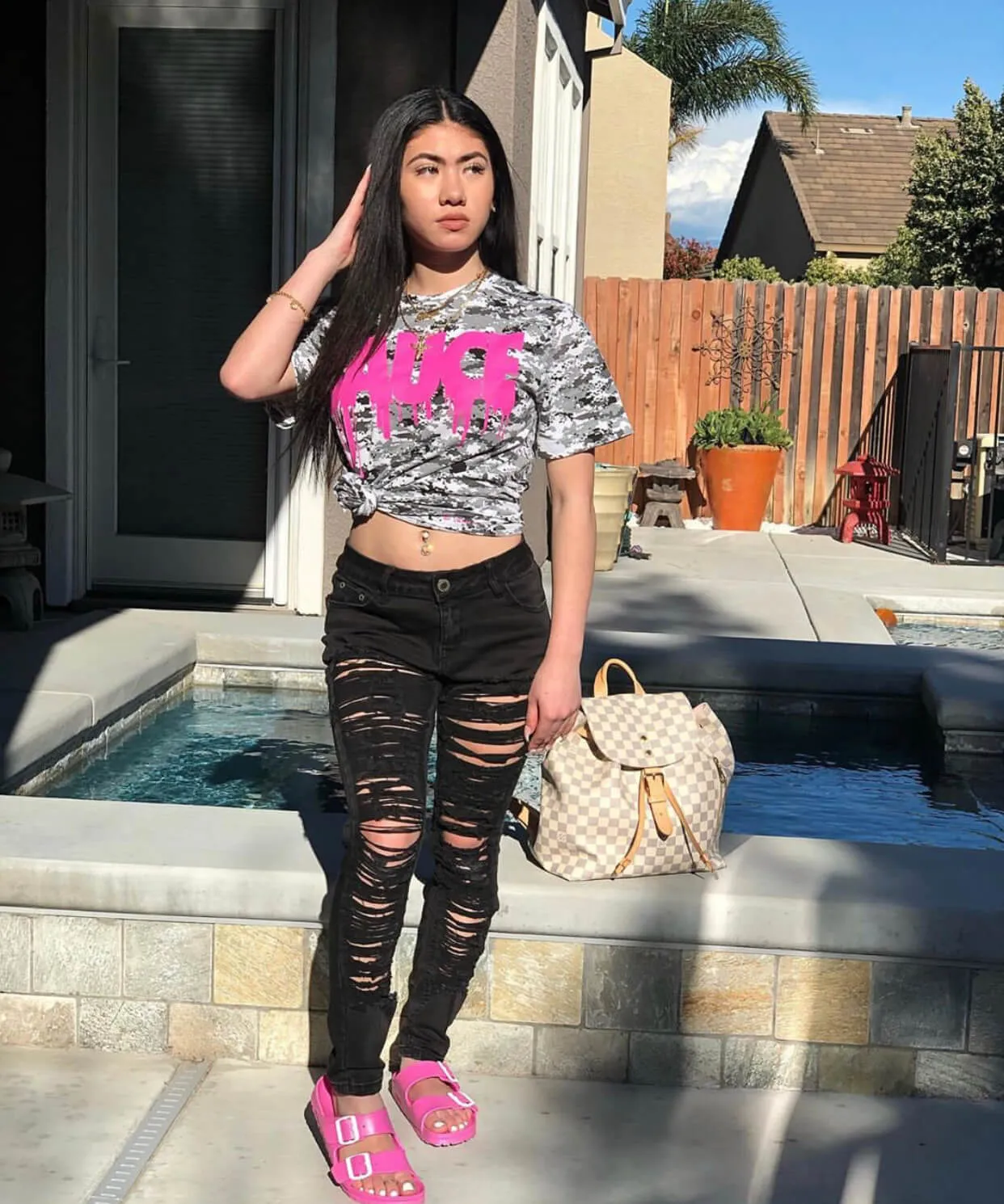 Pink Sauce | Digital White Camo Tee