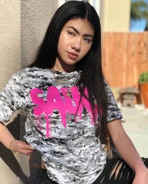 Pink Sauce | Digital White Camo Tee