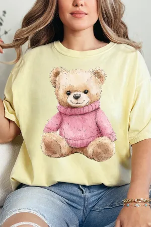 Pink Vintage Teddy Bear Comfort Colors Adult Ring-Spun Cotton Tee