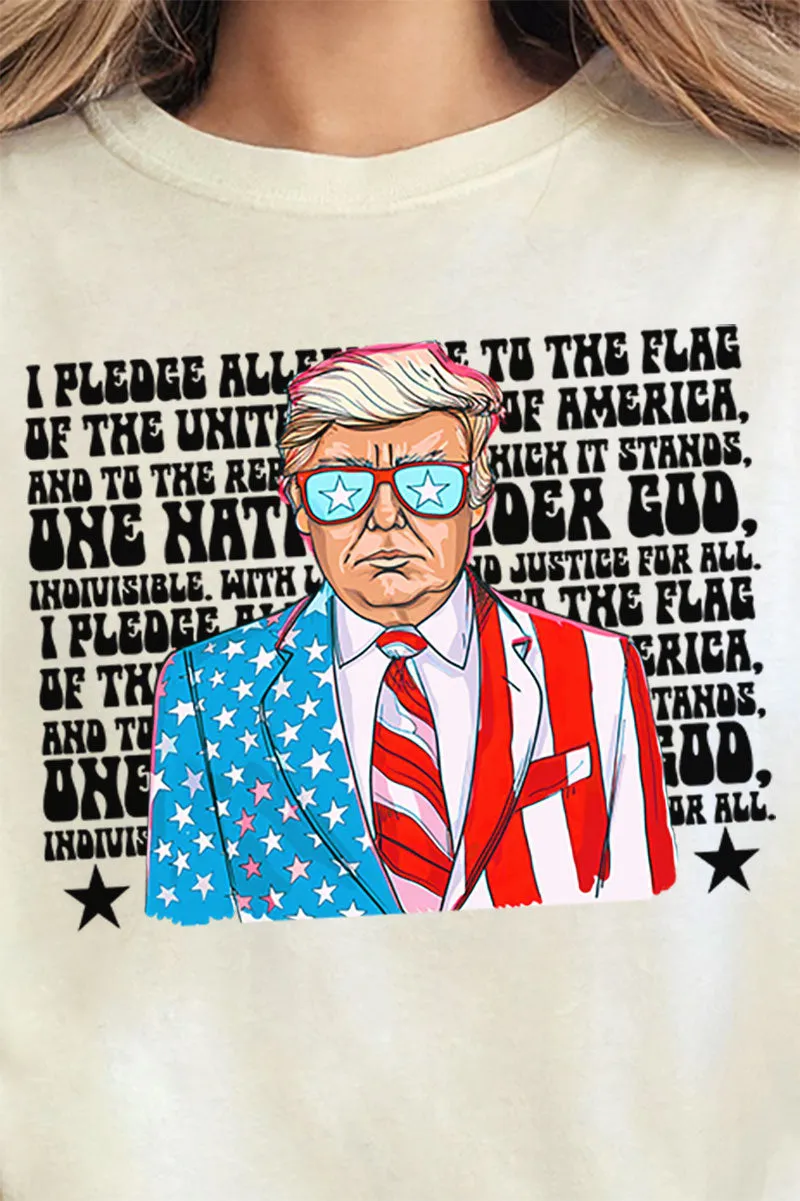 Pledge Of Allegiance Trump Comfort Colors Adult Ring-Spun Cotton Tee