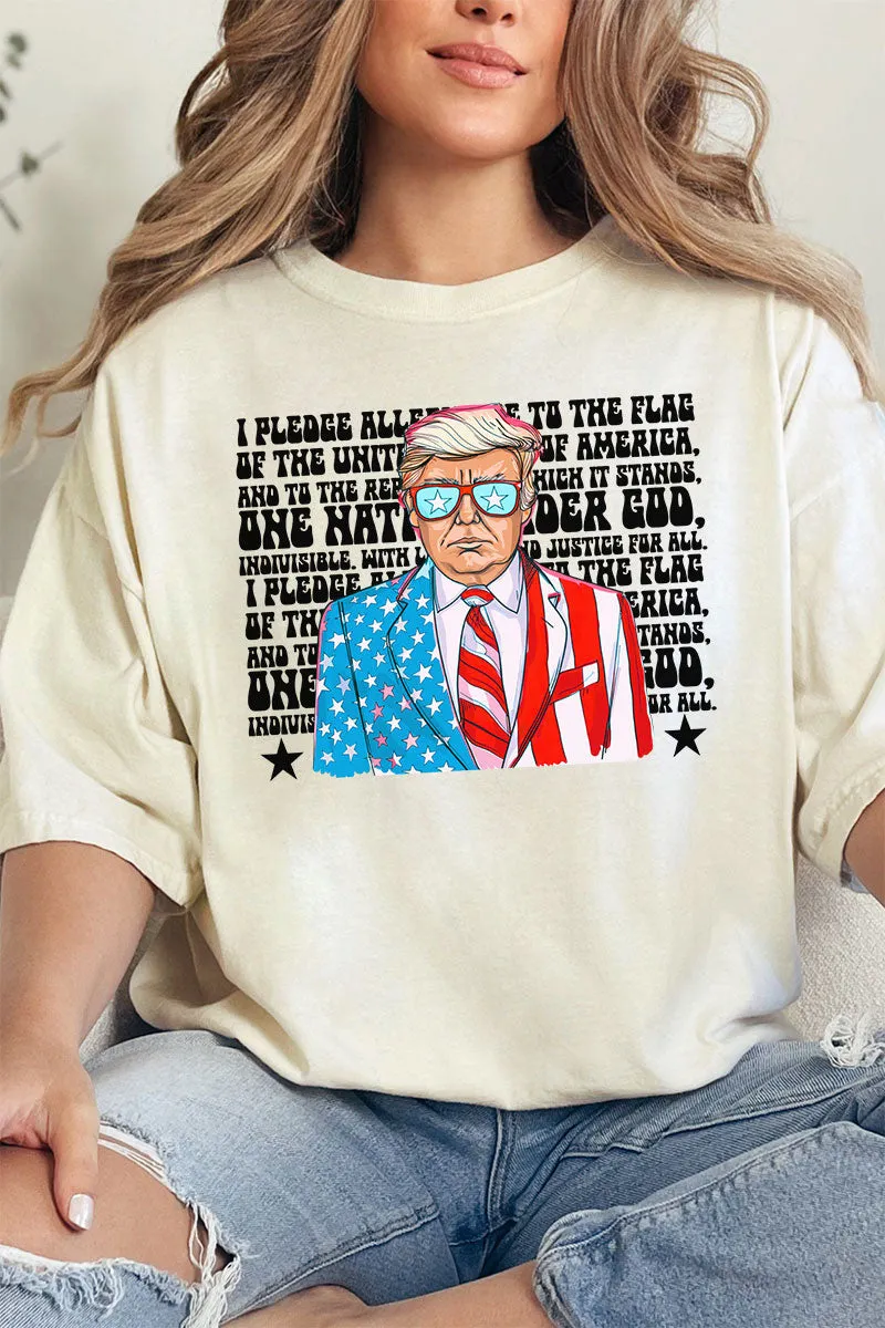 Pledge Of Allegiance Trump Comfort Colors Adult Ring-Spun Cotton Tee