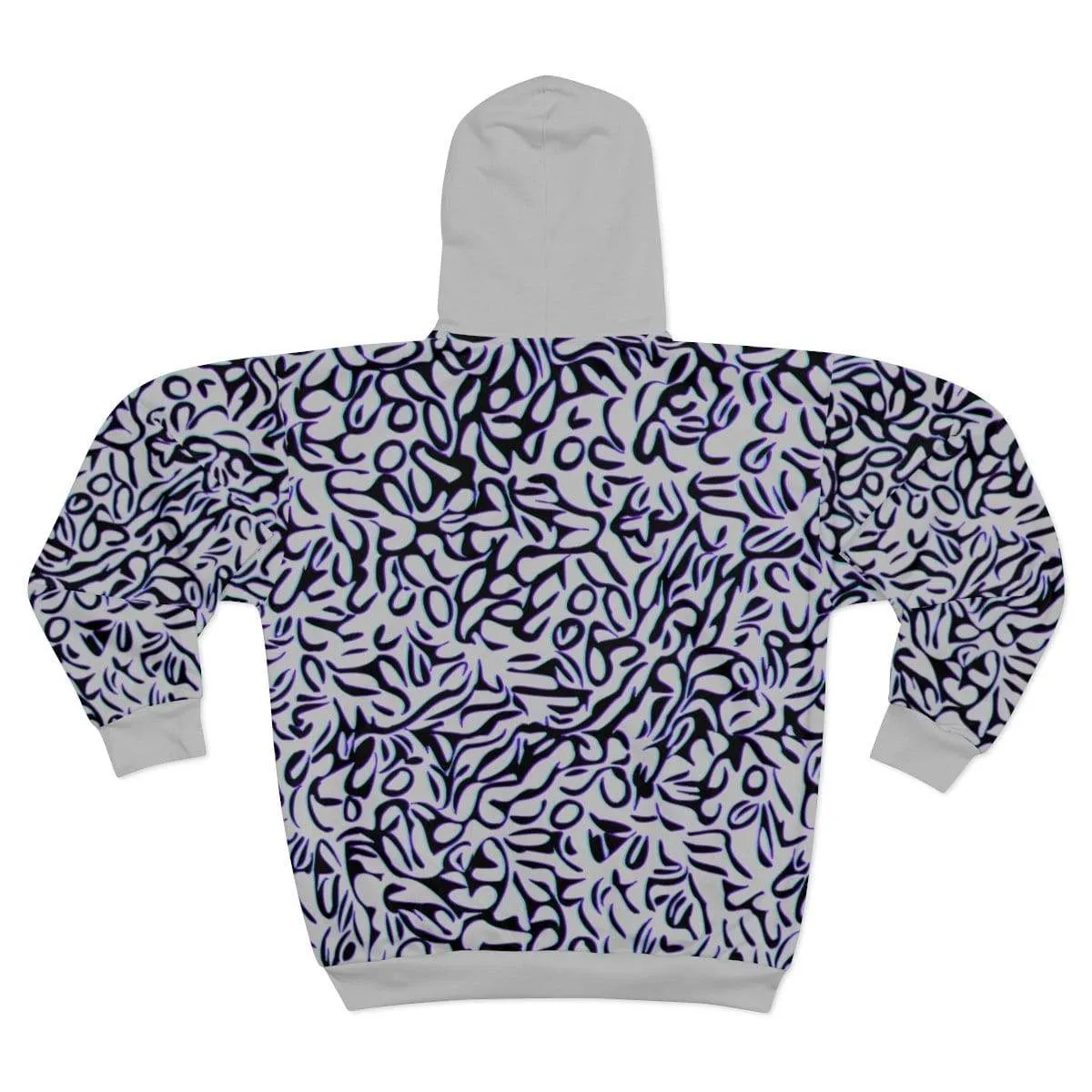 Plumskum Cut Sew AOP Zip Hoodie - Glitch Aesthetic 303