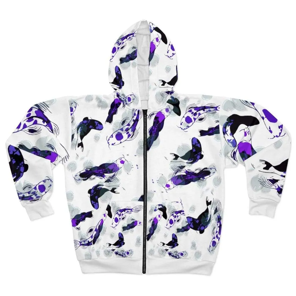 Plumskum Koi Dream AOP Unisex Zip Hoodie