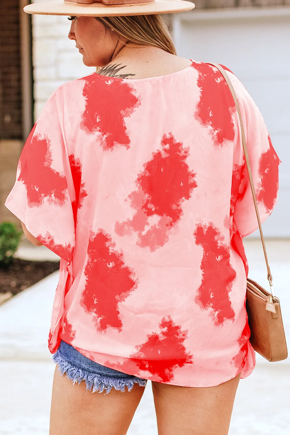 Plus Size Tie-dye Tunic Top