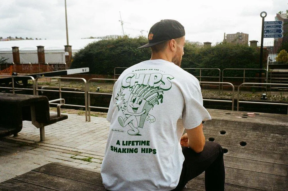 Pomme Frite x UN:IK 'Mr Chips' Tee - Ash Grey