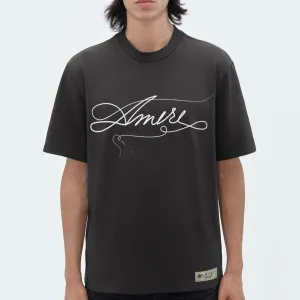 Premium Stitch logo-Print Drop Shoulder T-shirt