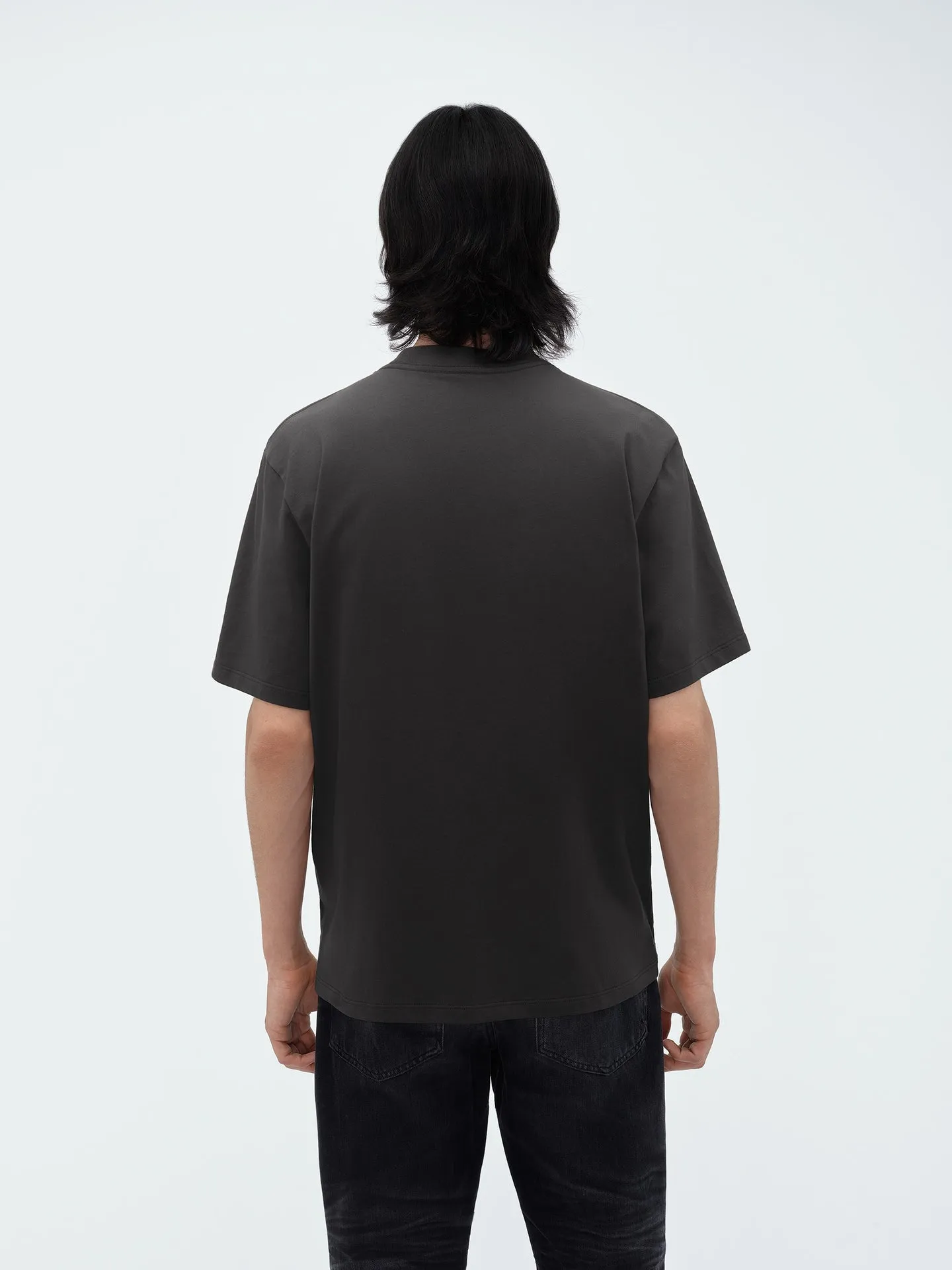 Premium Stitch logo-Print Drop Shoulder T-shirt