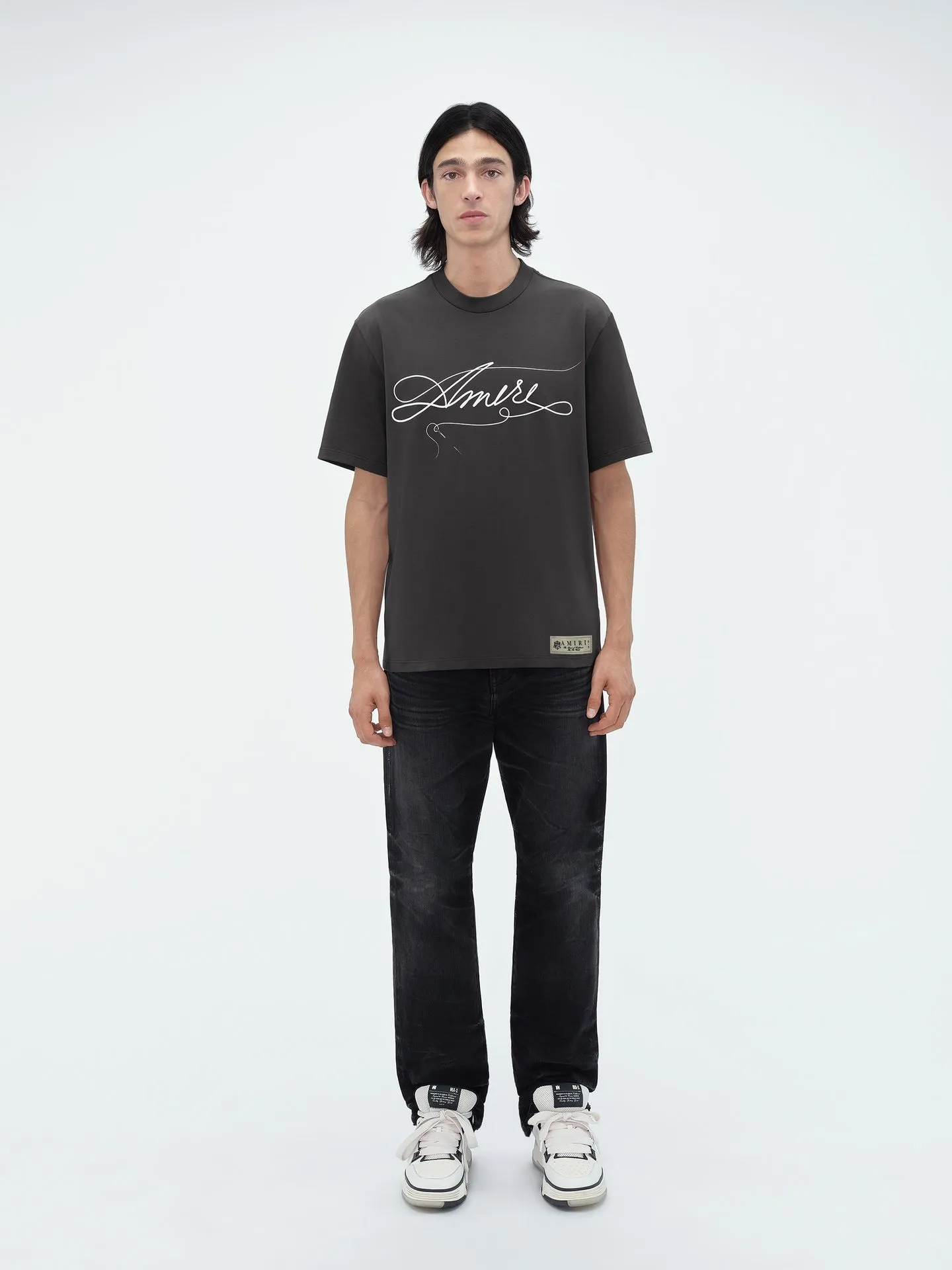 Premium Stitch logo-Print Drop Shoulder T-shirt