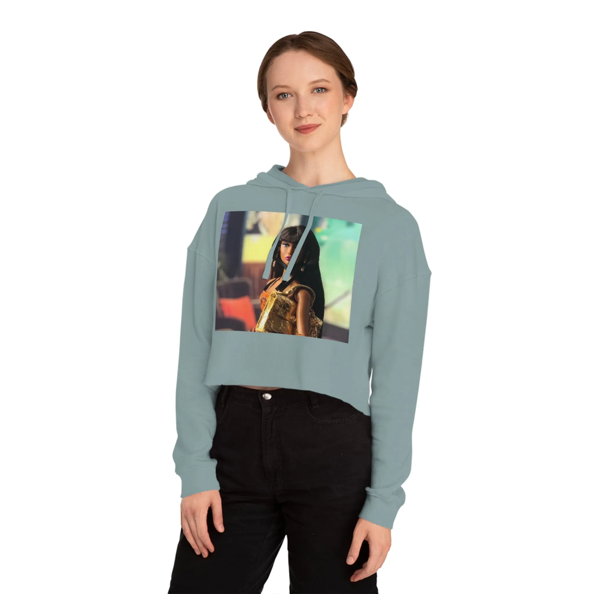 Pretty Doll World Cropped Hooded
