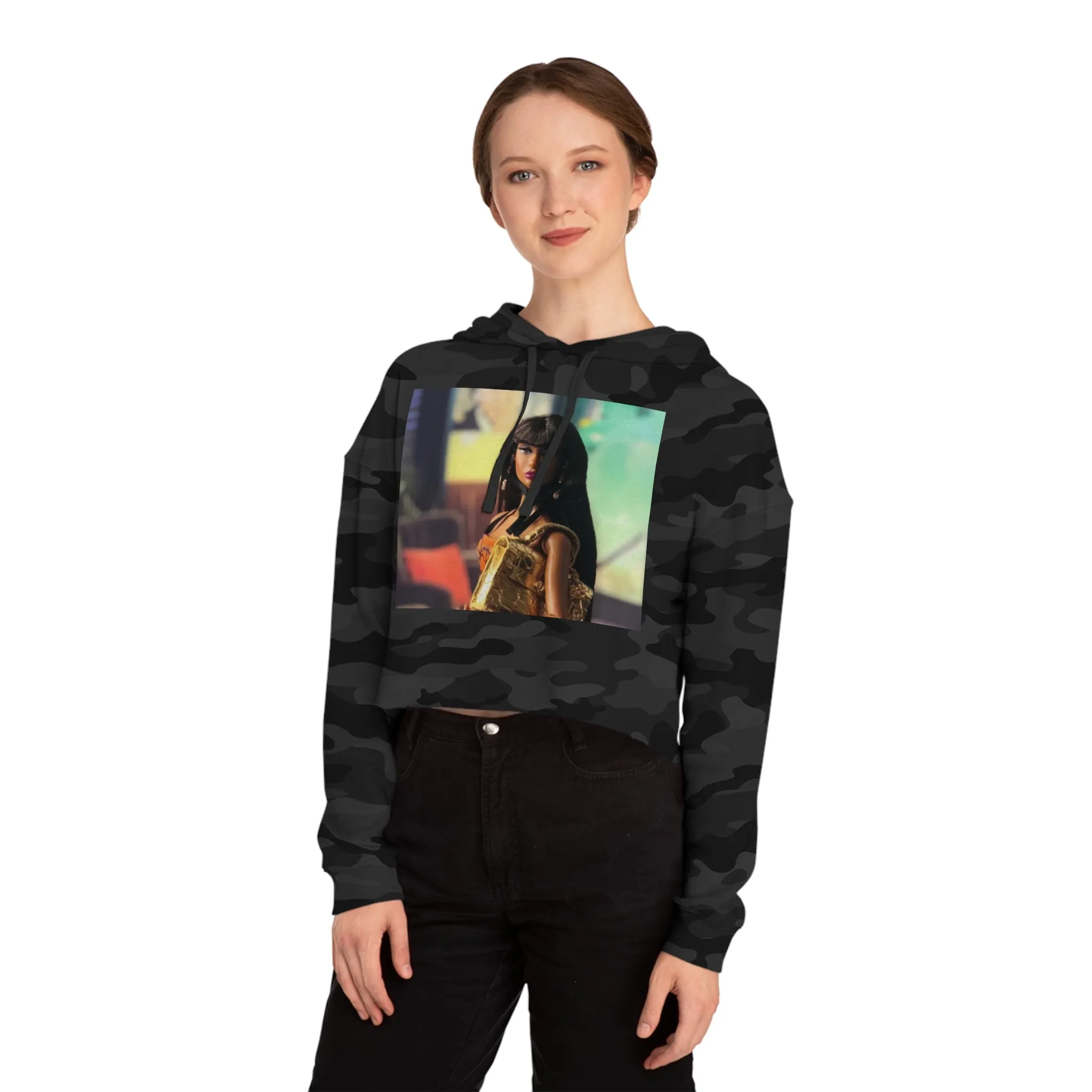 Pretty Doll World Cropped Hooded