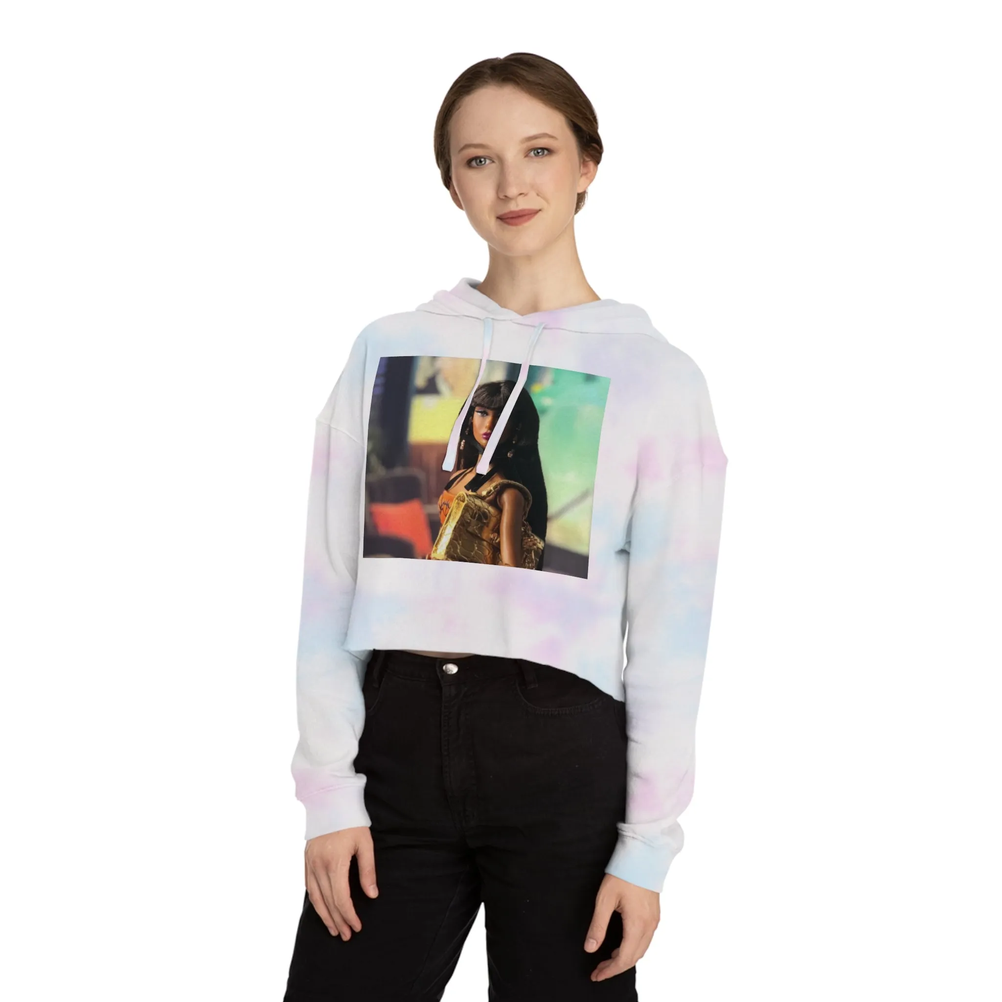 Pretty Doll World Cropped Hooded