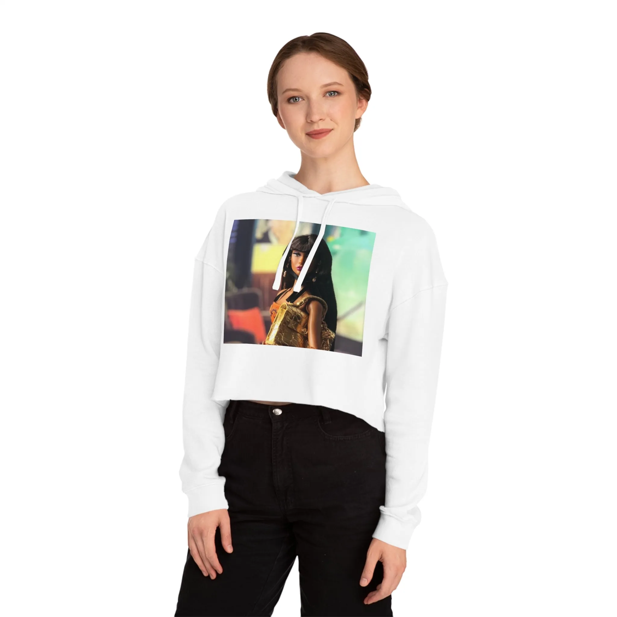 Pretty Doll World Cropped Hooded