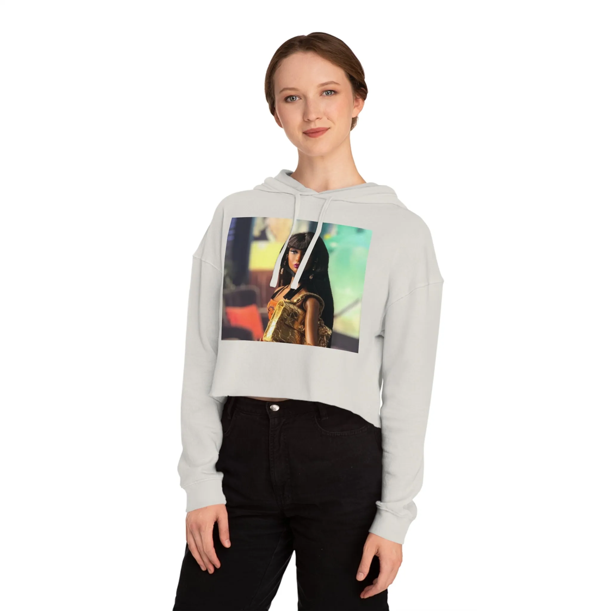 Pretty Doll World Cropped Hooded