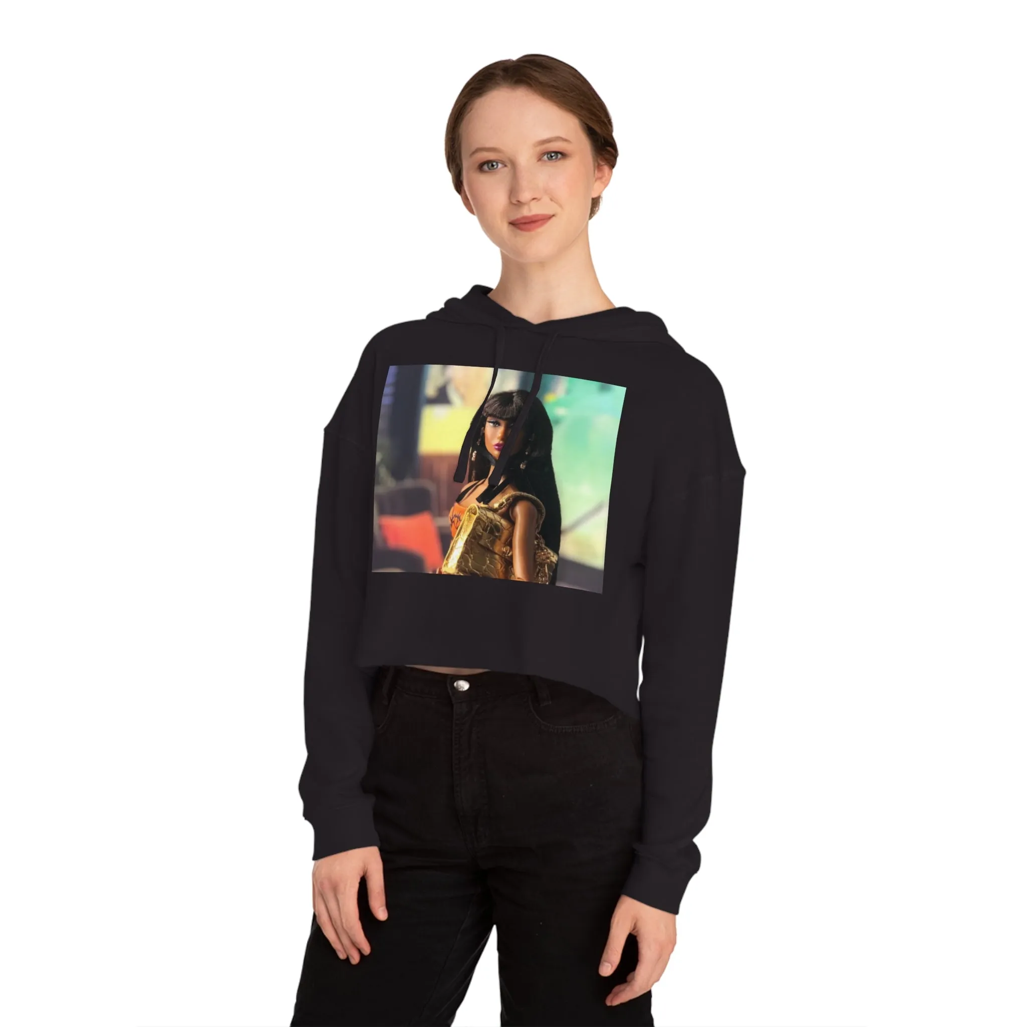 Pretty Doll World Cropped Hooded