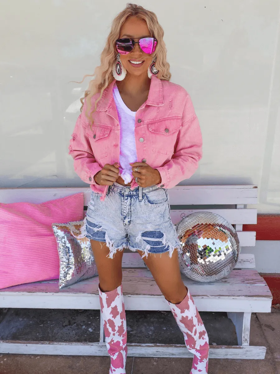Princess Of Star Fringe Denim Jacket
