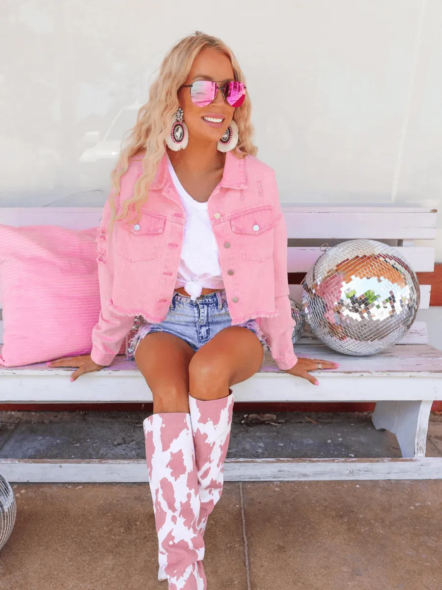 Princess Of Star Fringe Denim Jacket