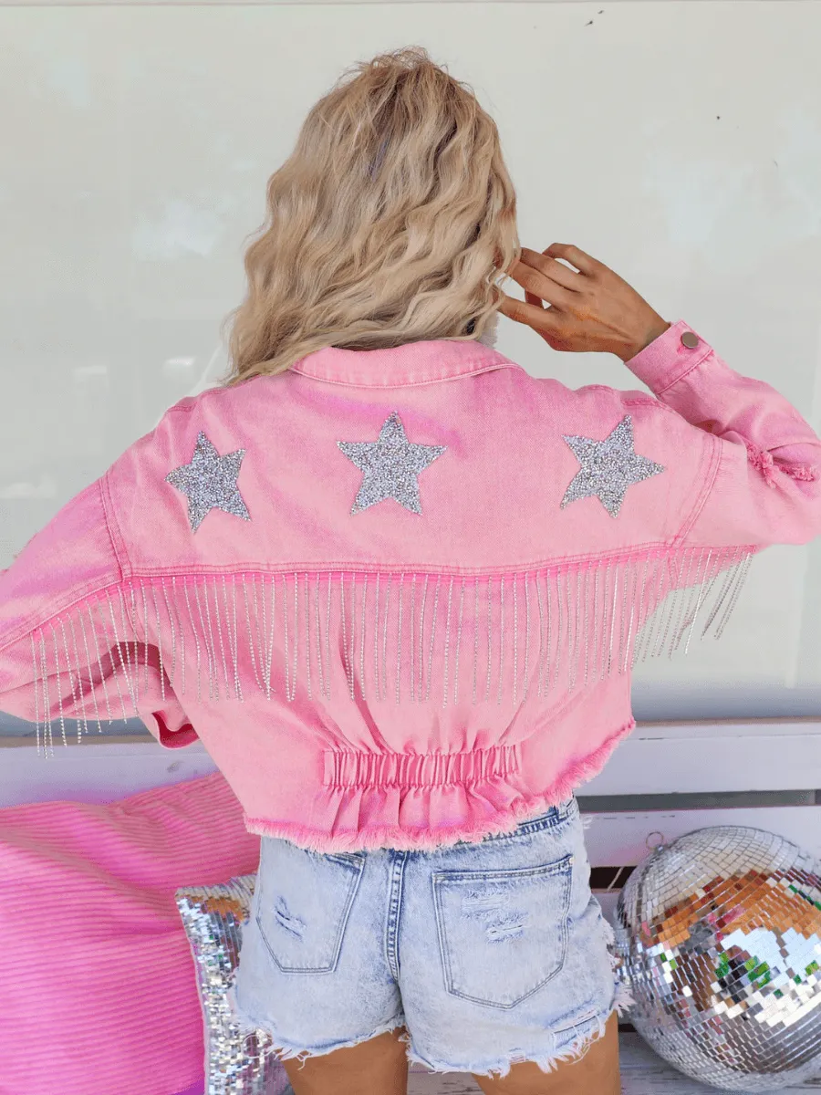 Princess Of Star Fringe Denim Jacket