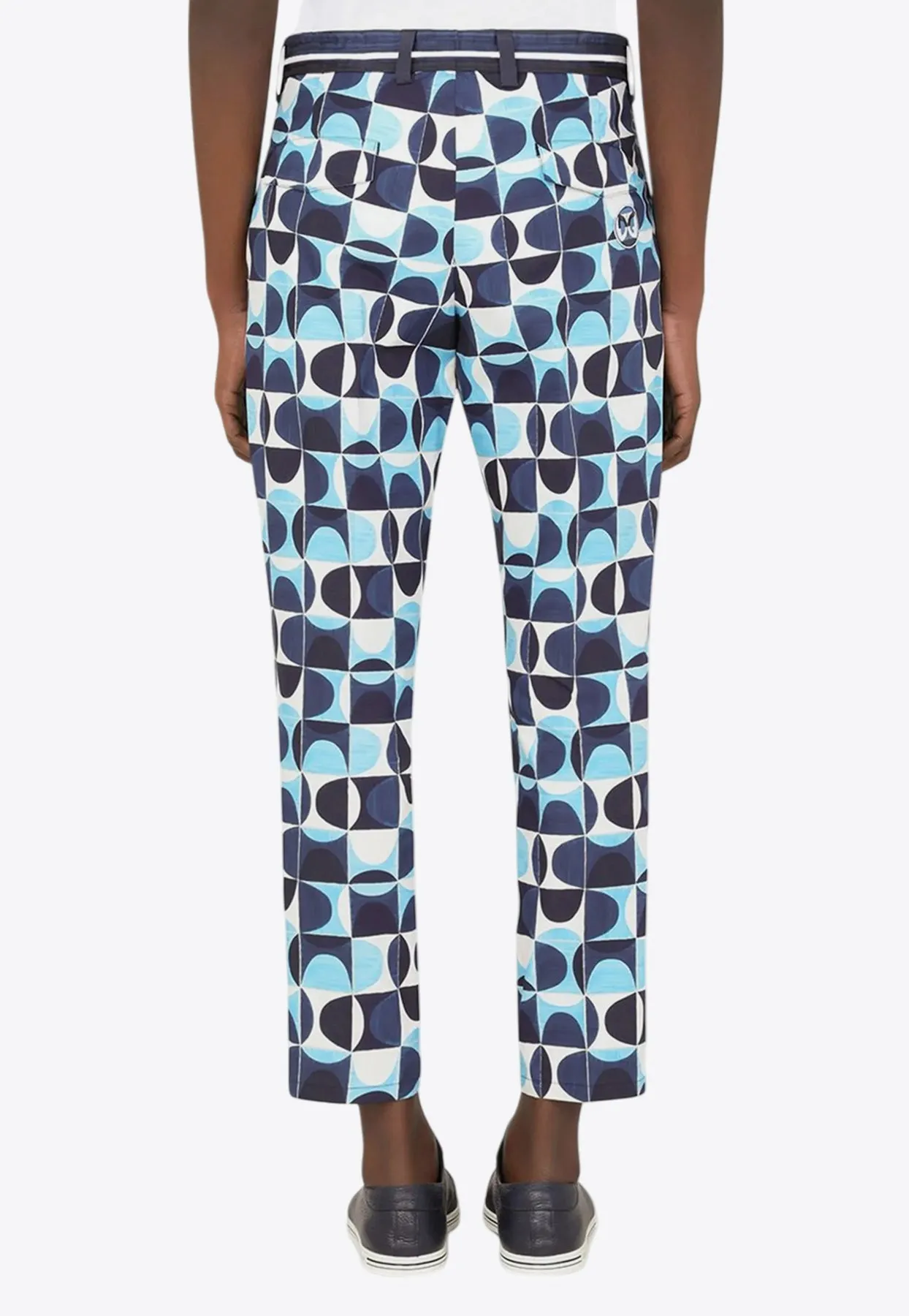 Printed Straight-Leg Pants