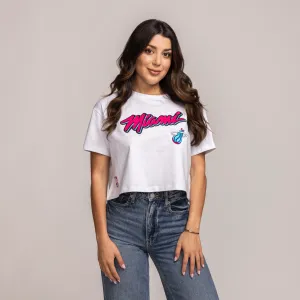 Pro Standard Miami HEAT Original Vice Women's Boxy Crop Tee