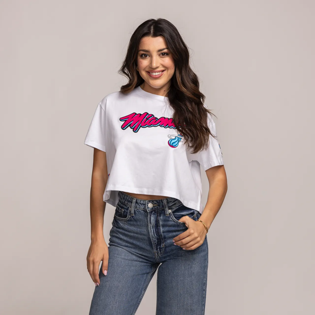 Pro Standard Miami HEAT Original Vice Women's Boxy Crop Tee