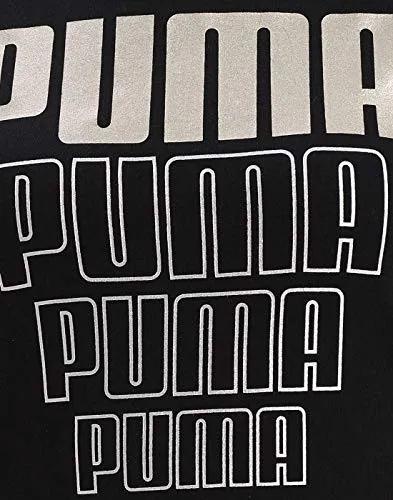 Puma Women's Graphic Regular T-Shirt (58130751 Black-Gold Silver XS)