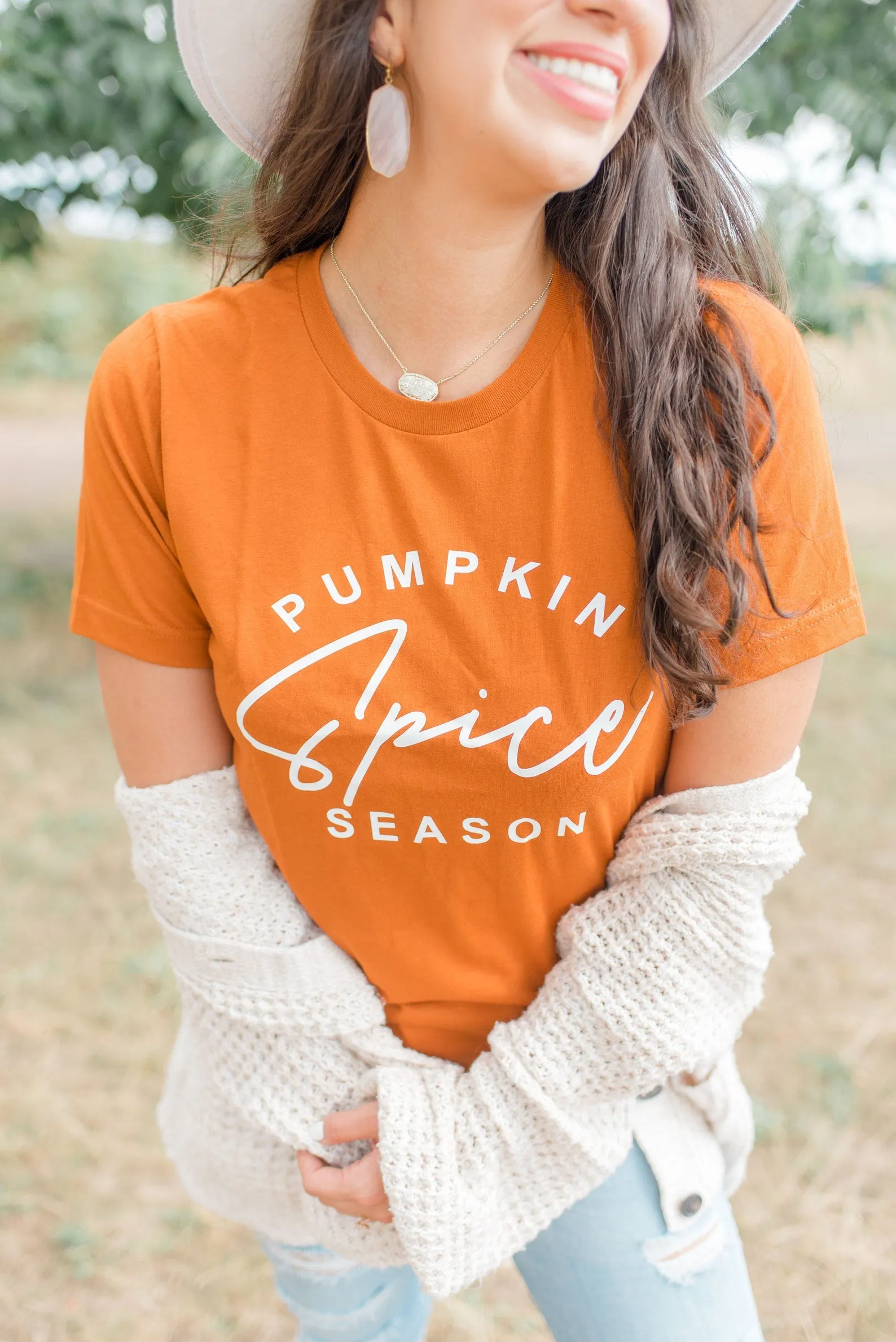 Pumpkin Spice Season Tee - Burnt Orange