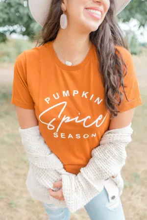 Pumpkin Spice Season Tee - Burnt Orange
