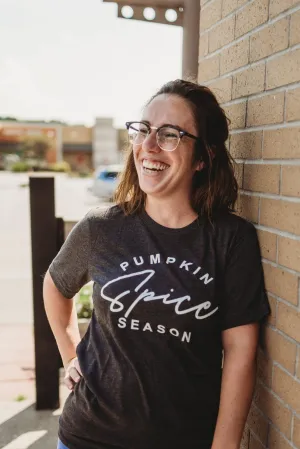 Pumpkin Spice Season Tee - Heather Emerald