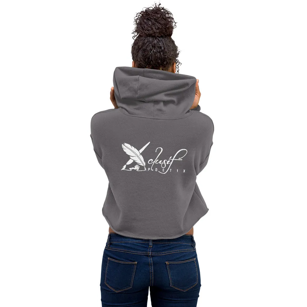 "LIVE FOR WHAT YOU LOVE" BY XCLUSIF POETIX Women's Crop Hoodie