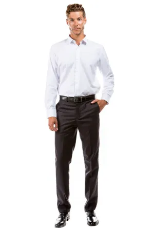 "Vail" Charcoal Plain Front Pants