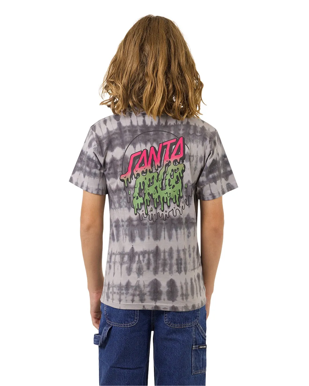 Rad Dot Hollow Tee - Black Tie Dye