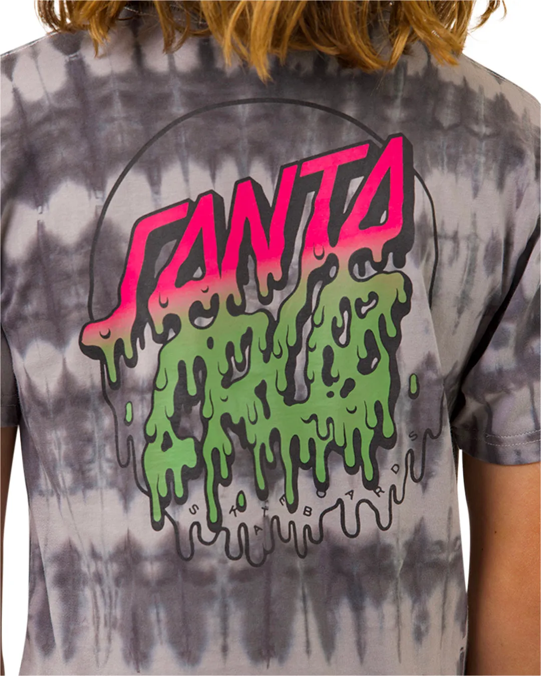 Rad Dot Hollow Tee - Black Tie Dye