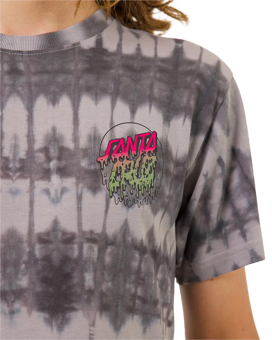 Rad Dot Hollow Tee - Black Tie Dye
