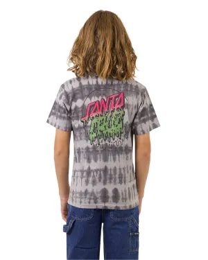 Rad Dot Hollow Tee - Black Tie Dye