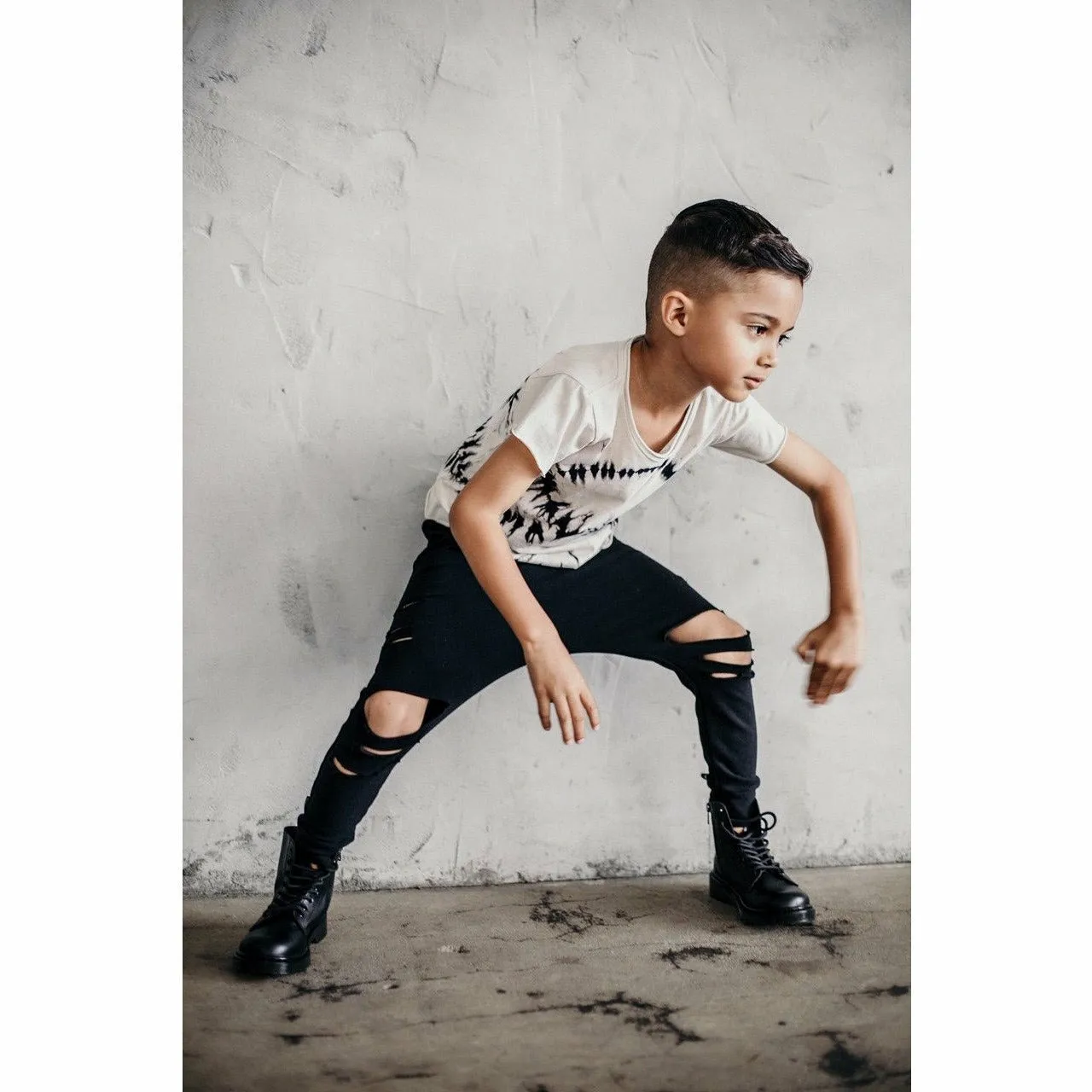 Raw Edge Tee Zebra Light