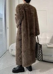 real fur jacket super long, generously sized jacket, offering