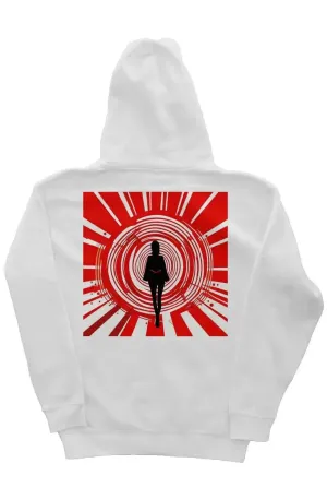 Red Portal Zipper Hoodie (White)